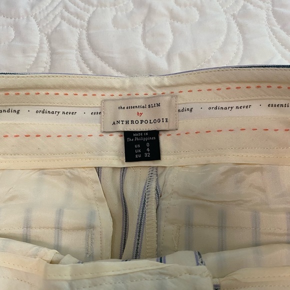 NWOT Anthropologie The Essential slim Trousers 0 - Picture 11 of 12